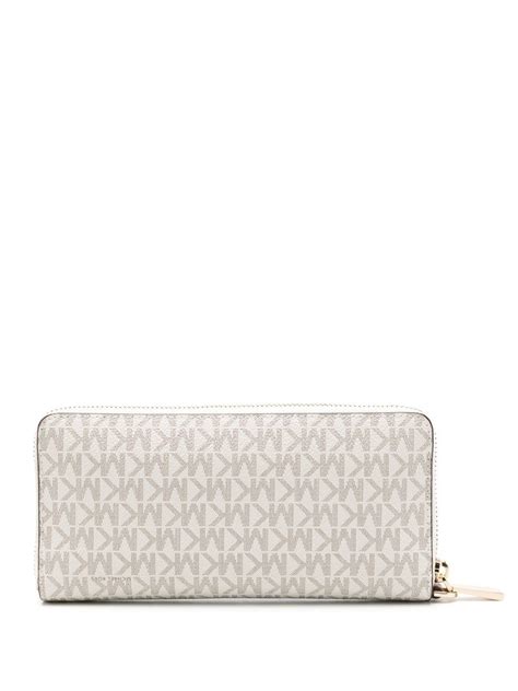 michael michael kors jet set monogram checkbook wallet|Michael Kors trifold wallet.